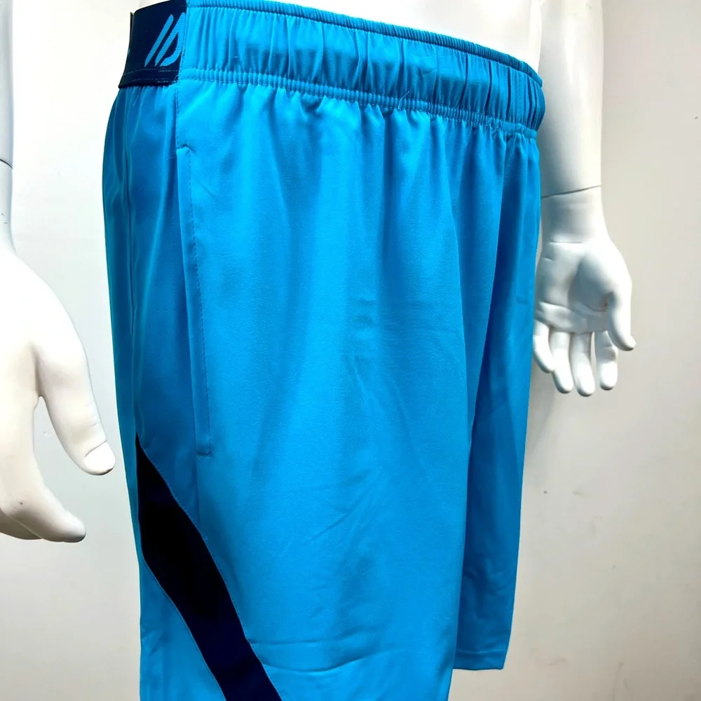 EDDIE BOUER LARGE GYM SHORTS BLUE MOTION TO MOVE, 4 WAY STRETCH MOISTURE WICKING